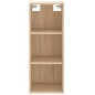vidaXL Aparador de madera contrachapada roble Sonoma 34,5x34x180 cm vidaXL Aparador de madera contrachapada roble Sonoma 34,5x34x180 cm