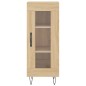 vidaXL Aparador de madera contrachapada roble Sonoma 34,5x34x180 cm vidaXL Aparador de madera contrachapada roble Sonoma 34,5x34x180 cm