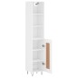 vidaXL Aparador alto madera contrachapada blanco 34,5x34x180 cm vidaXL Aparador alto madera contrachapada blanco 34,5x34x180 cm
