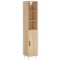 vidaXL Aparador de madera contrachapada roble Sonoma 34,5x34x180 cm