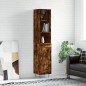 vidaXL Aparador de madera contrachapada roble ahumado 34,5x34x180 cm vidaXL Aparador de madera contrachapada roble ahumado 34,5x34x180 cm