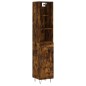 vidaXL Aparador de madera contrachapada roble ahumado 34,5x34x180 cm vidaXL Aparador de madera contrachapada roble ahumado 34,5x34x180 cm