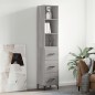 vidaXL Aparador alto madera contrachapada gris Sonoma 34,5x34x180 cm vidaXL Aparador alto madera contrachapada gris Sonoma 34,5x34x180 cm