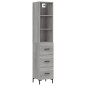 vidaXL Aparador alto madera contrachapada gris Sonoma 34,5x34x180 cm vidaXL Aparador alto madera contrachapada gris Sonoma 34,5x34x180 cm