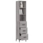 vidaXL Aparador alto madera contrachapada gris Sonoma 34,5x34x180 cm vidaXL Aparador alto madera contrachapada gris Sonoma 34,5x34x180 cm