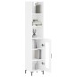 vidaXL Aparador alto madera contrachapada blanco brillo 34,5x34x180 cm vidaXL Aparador alto madera contrachapada blanco brillo 34,5x34x180 cm
