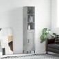 vidaXL Aparador de madera contrachapada gris hormigón 34,5x34x180 cm vidaXL Aparador de madera contrachapada gris hormigón 34,5x34x180 cm