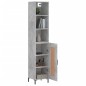 vidaXL Aparador de madera contrachapada gris hormigón 34,5x34x180 cm vidaXL Aparador de madera contrachapada gris hormigón 34,5x34x180 cm