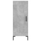 vidaXL Aparador de madera contrachapada gris hormigón 34,5x34x180 cm vidaXL Aparador de madera contrachapada gris hormigón 34,5x34x180 cm