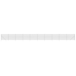 vidaXL Cerca de alambre con pinchos de anclaje plateado 2,2x25 m