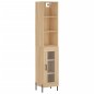 vidaXL Aparador de madera contrachapada roble Sonoma 34,5x34x180 cm vidaXL Aparador de madera contrachapada roble Sonoma 34,5x34x180 cm