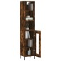 vidaXL Aparador de madera contrachapada roble ahumado 34,5x34x180 cm vidaXL Aparador de madera contrachapada roble ahumado 34,5x34x180 cm