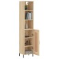 vidaXL Aparador de madera contrachapada roble Sonoma 34,5x34x180 cm vidaXL Aparador de madera contrachapada roble Sonoma 34,5x34x180 cm