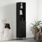 vidaXL Aparador de madera contrachapada negro 34,5x34x180 cm vidaXL Aparador de madera contrachapada negro 34,5x34x180 cm