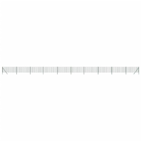 vidaXL Cerca de alambre de acero galvanizado verde 1x25 m