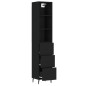 vidaXL Aparador de madera contrachapada negro 34,5x34x180 cm vidaXL Aparador de madera contrachapada negro 34,5x34x180 cm