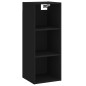 vidaXL Aparador de madera contrachapada negro 34,5x34x180 cm vidaXL Aparador de madera contrachapada negro 34,5x34x180 cm