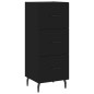 vidaXL Aparador de madera contrachapada negro 34,5x34x180 cm vidaXL Aparador de madera contrachapada negro 34,5x34x180 cm