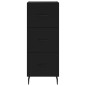 vidaXL Aparador de madera contrachapada negro 34,5x34x180 cm vidaXL Aparador de madera contrachapada negro 34,5x34x180 cm
