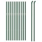 vidaXL Cerca de alambre de acero galvanizado verde 1x25 m vidaXL Cerca de alambre de acero galvanizado verde 1x25 m
