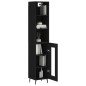 vidaXL Aparador de madera contrachapada negro 34,5x34x180 cm vidaXL Aparador de madera contrachapada negro 34,5x34x180 cm