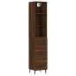 vidaXL Aparador alto madera contrachapada roble marrón 34,5x34x180 cm vidaXL Aparador alto madera contrachapada roble marrón 34,5x34x180 cm