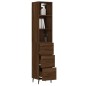 vidaXL Aparador alto madera contrachapada roble marrón 34,5x34x180 cm vidaXL Aparador alto madera contrachapada roble marrón 34,5x34x180 cm