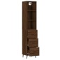 vidaXL Aparador alto madera contrachapada roble marrón 34,5x34x180 cm vidaXL Aparador alto madera contrachapada roble marrón 34,5x34x180 cm