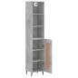 vidaXL Aparador de madera contrachapada gris hormigón 34,5x34x180 cm