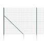 vidaXL Cerca de alambre con pinchos de anclaje verde 1,8x10 m