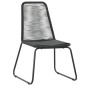 vidaXL Set de comedor de jardín de 3 piezas PVC ratán negro y marrón vidaXL Set de comedor de jardín de 3 piezas PVC ratán negro y marrón