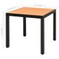 vidaXL Set de comedor de jardín de 3 piezas PVC ratán negro y marrón vidaXL Set de comedor de jardín de 3 piezas PVC ratán negro y marrón