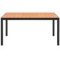 vidaXL Set de comedor de jardín de 5 piezas PVC ratán negro y marrón