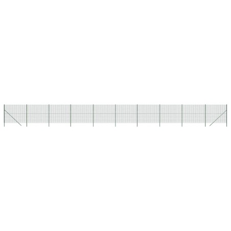 vidaXL Cerca de alambre de acero galvanizado verde 2x25 m