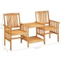 vidaXL Sillas y mesita de jardín con cojines madera maciza acacia vidaXL Sillas y mesita de jardín con cojines madera maciza acacia