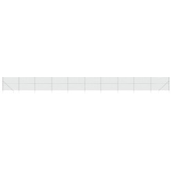 vidaXL Cerca de alambre con pinchos de anclaje plateado 1,4x25 m