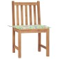 vidaXL Sillas de jardín 2 unidades madera maciza de teca con cojines vidaXL Sillas de jardín 2 unidades madera maciza de teca con cojines