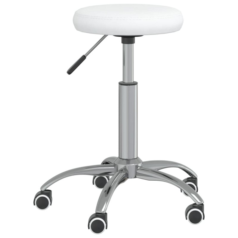 vidaXL Taburete de masaje cuero sintético blanco vidaXL Taburete de masaje cuero sintético blanco