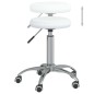 vidaXL Taburete de masaje cuero sintético blanco vidaXL Taburete de masaje cuero sintético blanco