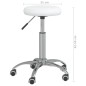 vidaXL Taburete de masaje cuero sintético blanco vidaXL Taburete de masaje cuero sintético blanco