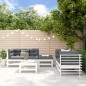 vidaXL Juego de muebles de jardín 6 piezas madera maciza pino blanco vidaXL Juego de muebles de jardín 6 piezas madera maciza pino blanco