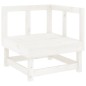 vidaXL Juego de muebles de jardín 7 pzas madera maciza de pino blanco vidaXL Juego de muebles de jardín 7 pzas madera maciza de pino blanco