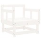 vidaXL Juego de muebles de jardín 7 pzas madera maciza de pino blanco vidaXL Juego de muebles de jardín 7 pzas madera maciza de pino blanco