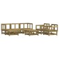vidaXL Juego de muebles de jardín 7 pzas madera de pino impregnada vidaXL Juego de muebles de jardín 7 pzas madera de pino impregnada