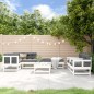 vidaXL Juego de muebles de jardín 8 piezas madera maciza de pino