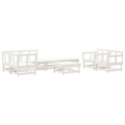 vidaXL Juego de muebles de jardín 8 piezas madera maciza de pino