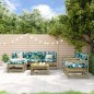 vidaXL Juego de muebles de jardín 7 pzas madera de pino impregnada vidaXL Juego de muebles de jardín 7 pzas madera de pino impregnada