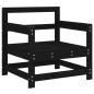 vidaXL Juego de muebles de jardín 7 piezas madera maciza de pino negro vidaXL Juego de muebles de jardín 7 piezas madera maciza de pino negro