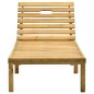 vidaXL Tumbona con cojín rojo tinto madera de pino impregnada vidaXL Tumbona con cojín rojo tinto madera de pino impregnada
