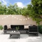 vidaXL Mesa y taburetes altos jardín 6 pzas madera maciza de pino gris vidaXL Mesa y taburetes altos jardín 6 pzas madera maciza de pino gris